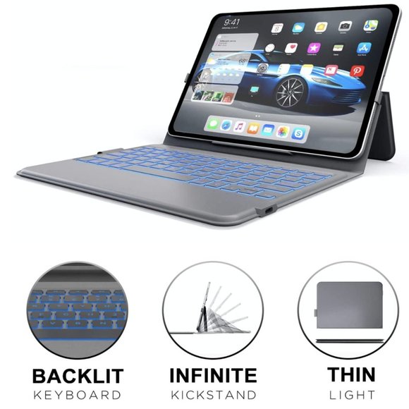 Apple iPad Pro 9.7-inch Keyboard Case 10 Backlit Color Keys 1st Generation 2016 - Picture 1 of 7